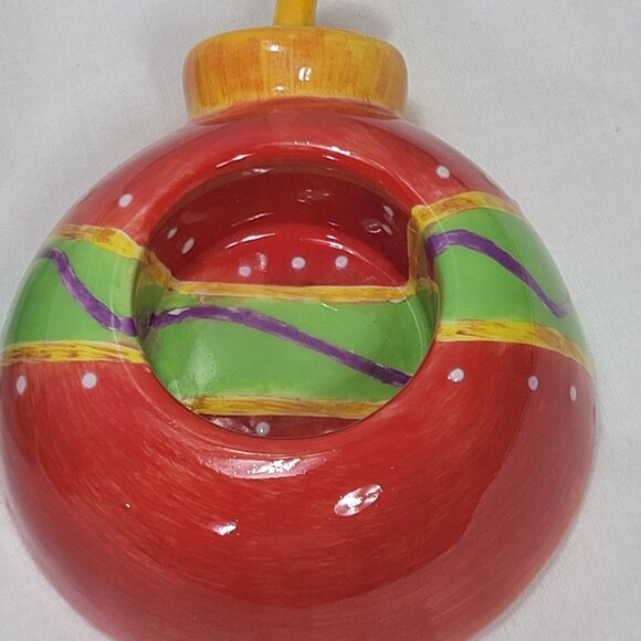 Set of 3 - Tea-light candle holder - ceramic - Hand Painted - Marianne Richmonds - Picture 8 of 16